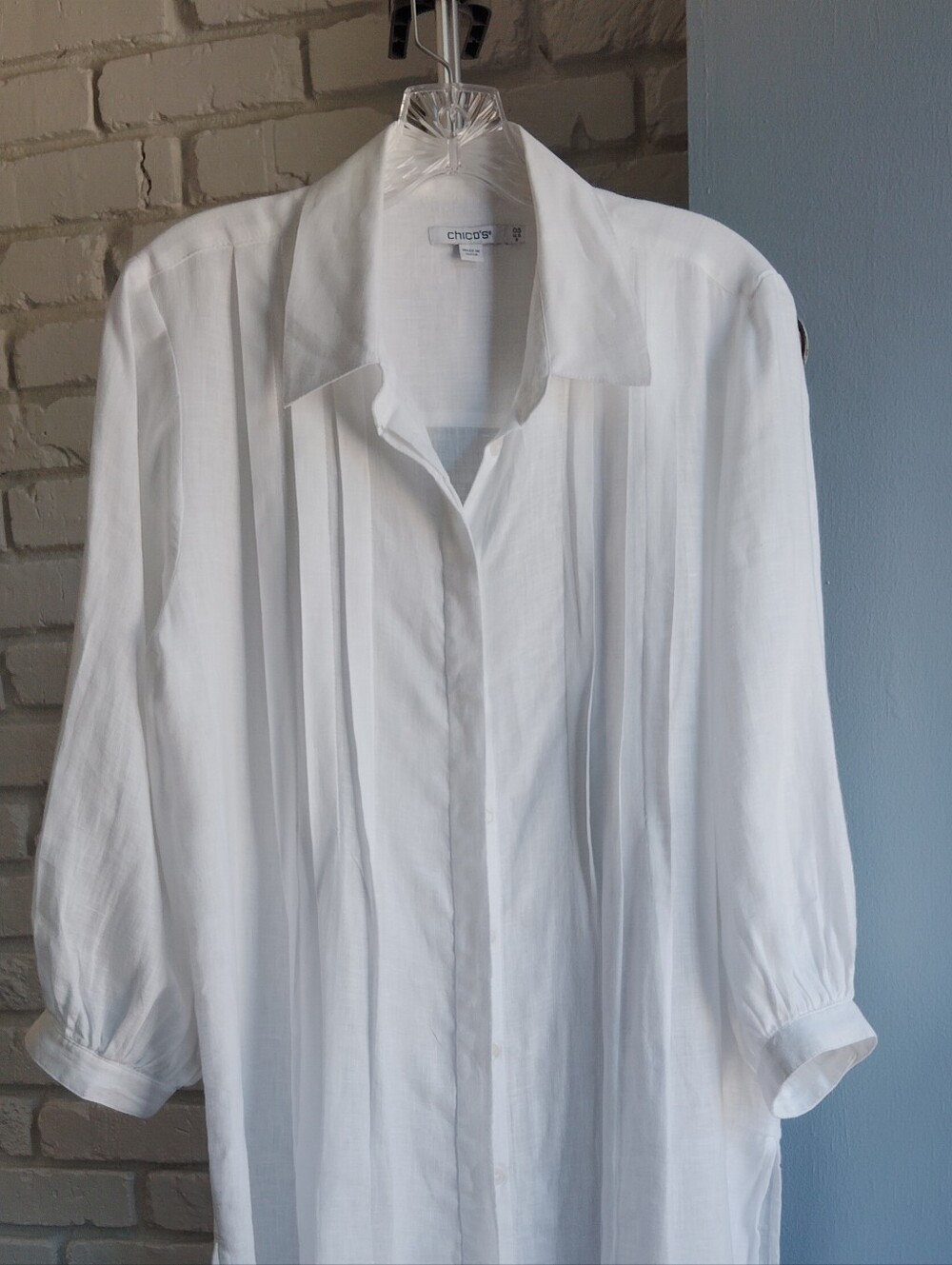 Chico's White Linen Tunic sz 6